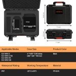Drone Case for DJI Mini 4K: Waterproof Hard Travel Cases with Custom Foam for DJI Mini 2 /2 SE Fly Combo, Large Carrying Box for Drone, Batteries, Charger, Cable, Propeller & Accessories (Case Only)