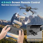 X-shop GPS Drone with 4K Camera Adults, LCD Screen Controller, SD Card, Brushless Motor, FPV Quadcopter with Long Control Range, 60 Mins Flight, Auto Return to Home, Headless Mode, Beginner Gift