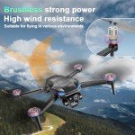 X-shop GPS Drone with 4K Camera Adults, LCD Screen Controller, SD Card, Brushless Motor, FPV Quadcopter with Long Control Range, 60 Mins Flight, Auto Return to Home, Headless Mode, Beginner Gift