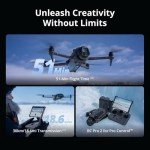 DJI Mavic 4 Pro Drone with 512GB Creator Combo – 6 Batteries, 6K60 HDR, 100MP, 51-Min Max Flight Time, 18.6-Mile Range, ActiveTrack 360 Subject/Vehicle Tracking, Omnidirectional Avoidance Bundle with 128GB Memory, Backpack + More