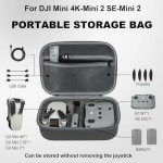 HOPELJ Mini 4K Carrying Case,Portable Small Hard Shell Storage Bag for DJI Mini 4K / 2 SE Drone,Controller Battery and Other Accessories-Sleek Grey Design.