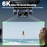 Bwine F7GIM Pro Drone with 6K UHD Camera and 3-Axis Brushless Gimbal, GPS Smart Control for Adults and Beginner, Plus 70Mins Flight Time, 10000Ft FPV Digital Transmission and TOF Safety Support