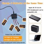 VICMILE 3.7V Lipo Battery 450mAh 25C RC Drone Batteries with 5-in-1 Charger Molex Plug Compatible with Most SYMA and Holystone Quadcopters, Aircraft Models and Mini RC Drones 5PCS