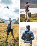 PEKREWS Mini 4 Pro Case, Waterproof Hard Carrying Case, Portable Travel Drone Sling Backpack, Crossbody Bag Compatible with DJI Mini 4 Pro, RC 2/ RC-N2 Controller, Fly More Combo and Accessories