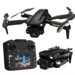 Toladrone TD12LCD Drone with Camera, Foldable RC Drone with LCD Screen Remote Control Brushless Motor Dron Optical Flow Positioning Drones for Adults Quadcopter for Beginners
