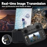 Toladrone TD12LCD Drone with Camera, Foldable RC Drone with LCD Screen Remote Control Brushless Motor Dron Optical Flow Positioning Drones for Adults Quadcopter for Beginners