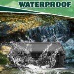 Relaxweex 14.3 x 11.4 x 4.5 Inch Waterproof Hard Case with DIY Customizable Foam Insert Portable Protective Case with Knife for Camera Drones Equipments Tools Test Instruments (Black)