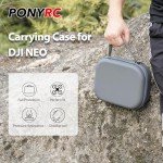 PONYRC Carrying Case for DJI NEO, Portable PU Leather Travel Storage Bag for DJI NEO Drone and Accessories, Grey