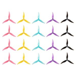 20pcs Fpv Drone Props Propeller: Gemfan Hurricane 51477 Tri-Blade 5 Inch Props for 4S 6S FPV Freestyle Racing, 10xCW 10xCCW