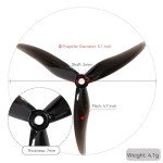 20pcs Fpv Drone Props Propeller: Gemfan Hurricane 51477 Tri-Blade 5 Inch Props for 4S 6S FPV Freestyle Racing, 10xCW 10xCCW