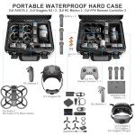 Lekufee Waterproof Hard Carrying Case for DJI Avata 2 Drone,Fly More Combo, Goggles N3 / 3 / Integra,RC Motion 3/2,FPV Remote Controller 3/2, and other Accessories(Case Only)