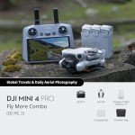 DJIXJ Mini 4 Pro Fly More Combo with DJI RC 2, Drones with Camera for Adults 4K, Under 0.549 lbs/249 g, 3 Batteries for up to 102 Mins Flight Time, Smart Return to Home, Drone for Beginners