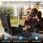 Lekufee Waterproof Hard Carrying Case for DJI Avata 2 Drone,Fly More Combo, Goggles N3 / 3 / Integra,RC Motion 3/2,FPV Remote Controller 3/2, and other Accessories(Case Only)