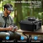 Lekufee Waterproof Hard Carrying Case for DJI Avata 2 Drone,Fly More Combo, Goggles N3 / 3 / Integra,RC Motion 3/2,FPV Remote Controller 3/2, and other Accessories(Case Only)