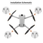 16Pcs Mini 3 Propellers Replacement Blades, Props for DJI Mini 3 Drone Spare Airscrew Parts, Low Noise Airscrew Blades