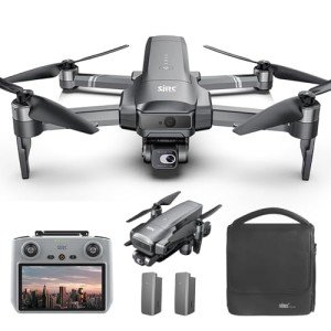 X-Verse SJRC F22 S2+ XR Drones with Camera for Adults 4K, RC Screen, 6KM RC Distance, 2 Axis Gimbal +EIS+Repeater, Professional Drone with Obstacle Avoidance, 3 Batteries for 120min Max Flight Time