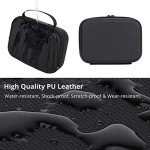 PONYRC Portable Storage Bag for DJI Mini 3/3 Pro - Waterproof PU Leather Carrying Case for DJI Mini 3/3 Pro Drone and Accessories