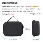 PONYRC Portable Storage Bag for DJI Mini 3/3 Pro - Waterproof PU Leather Carrying Case for DJI Mini 3/3 Pro Drone and Accessories