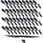 Libima 40 Pcs Plastic Propeller for STEM Activities Fold Resistant Propeller Blades with Rubber Band Hooks for Airplanes and Helicopters from Research Institution, 7.1 Inches(Black)