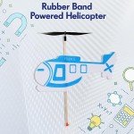 Libima 40 Pcs Plastic Propeller for STEM Activities Fold Resistant Propeller Blades with Rubber Band Hooks for Airplanes and Helicopters from Research Institution, 7.1 Inches(Black)