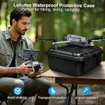 Lekufee Waterproof Hard Carrying Case for DJI Mavic 4 Pro Drone, Fly More Combo, DJI RC Pro 2/RC 2, Battery (7 pcs), Charging Hub, and other Accessories(Case Only)