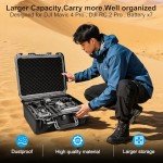 Lekufee Waterproof Hard Carrying Case for DJI Mavic 4 Pro Drone, Fly More Combo, DJI RC Pro 2/RC 2, Battery (7 pcs), Charging Hub, and other Accessories(Case Only)