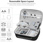 FPVtosky Neo Carrying Case Drone Portable Bag for DJI Neo Fly More Combo Compact Bag with RC-N3 Storage Drone Accessories Black