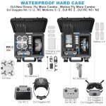 Lekufee Waterproof Hard Carrying Case for DJI Neo Drone, Neo Motion Fly More Combo, Goggles N3/3/2/Integra, RC 2/N3/N2/Motion 3/2 and Accessories (Case Only)