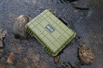 MEIJIA Portable All Weather Waterproof Camera Case with Customizable Fit Foam,Fit Use of Drones,Camera,Equipments,Pistols, 15.98x12.99x6.85inches(Green)