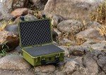 MEIJIA Portable All Weather Waterproof Camera Case with Customizable Fit Foam,Fit Use of Drones,Camera,Equipments,Pistols, 15.98x12.99x6.85inches(Green)