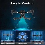 FLYVISTA Mini Drone with Camera for Adults Kids, 1080P WiFi FPV Camera Drone with 3 Batteries, One-Click Take Off/Landing, Altitude Hold, Headless Mode, 360° Flips, 3-Gear Speeds, Emergency Stop, Carrying Case, Toys Gifts for Kids and Adults Beginner
