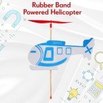 Libima 40 Pcs Plastic Propeller for STEM Activities Fold Resistant Propeller Blades with Rubber Band Hooks for Airplanes and Helicopters from Research Institution, 7.1 Inches(Red)