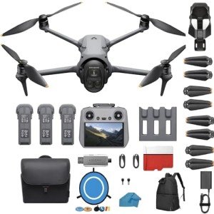 DJI Mavic 4 PRO Drone Fly More Combo 6K60 HDR, 100MP, 51-Min Max Flight Time, 18.6-Mile Range, ActiveTrack 360 Subject/Vehicle Tracking, Omnidirectional Avoidance Bundle with 128GB Memory, Backpack Landing pad