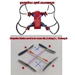 skrnrhrery The Propeller Blades, UAV Propeller Used to Remote Control The Glider Special Nylon 46 Mm Blade Shaft 0.8 Mm of Positive and Negative Mini UAV Propeller Aircraft Parts