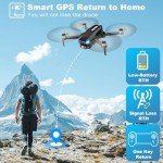 GPS Drone with Camera for Adults, 2K HD FPV Drones with Auto Return, Follow Me, Circle Fly, Waypoint Fly, Stable Hover, Brushless Motor, Foldable 5G Transmission Remote Control Quadcopter