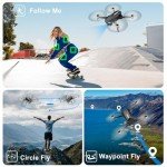 GPS Drone with Camera for Adults, 2K HD FPV Drones with Auto Return, Follow Me, Circle Fly, Waypoint Fly, Stable Hover, Brushless Motor, Foldable 5G Transmission Remote Control Quadcopter