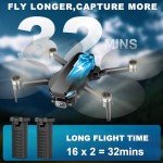 GPS Drone with Camera for Adults, 2K HD FPV Drones with Auto Return, Follow Me, Circle Fly, Waypoint Fly, Stable Hover, Brushless Motor, Foldable 5G Transmission Remote Control Quadcopter