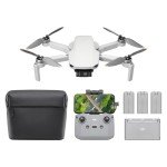 DJI Mini 4K Fly More Combo, Drone with 4K UHD Camera for Adults, Under 249 g, 3-Axis Gimbal Stabilization, 10km Video Transmission, Auto Return, 3 Batteries for 93-Min Max Flight Time, QuickShots
