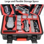 FPVtosky Hard Case for DJI Air 3S/Air 3 Drone/Fly More Combo, Waterproof Air 3S Hard Shell Carrying Case Accessories, Compatible with DJI RC2/ RC-N2/ RC Pro, Up to 8 Batteries