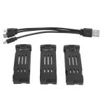 3PCS 1800MAH 3.7V RC Drone Lithium Battery for E58/E68/JY109/998PRO, High Capacity Drone Lithium Battery for Quadcopter.