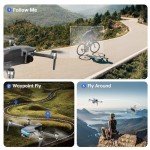 GPS Drone with Camera 4K, Under 249g, 45 Mins Flight, Brushless Motor, Light, Auto Follow, Tap Fly & Circle Fly, One Key Start, Foldable Drone for Adults Beginners