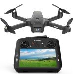 GPS Drone with Camera for Adults Beginners,4.5" HD LCD RC Screen 32G SD Card with Drone Professional Auto Return,FPV Drones Long Range Follow Me, 5GHz Transmission Gesture Control,under 249g