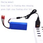 Blomiky 2 Pack 7.4V 2000mAh Lipo Battery Banana Connecdtor Plug and Charger Cable Replacement for DRC-446 and S yma X8C X8W Quadcopter / X8C Battery 2