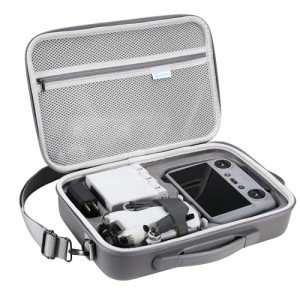 Skyreat Mini 4 Pro RC 2 Case, Portable PU Leather Storage Shoulder Bag for DJI Mini 4 Pro Fly More Combo Kit Accessories