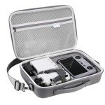 Skyreat Mini 4 Pro RC 2 Case, Portable PU Leather Storage Shoulder Bag for DJI Mini 4 Pro Fly More Combo Kit Accessories