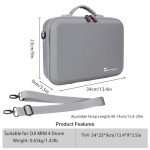 Skyreat Mini 4 Pro RC 2 Case, Portable PU Leather Storage Shoulder Bag for DJI Mini 4 Pro Fly More Combo Kit Accessories
