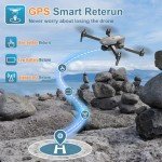 X-shop GPS Drones with Camera for Adults 4K, Brushless Motor FPV RC Quadcopter with Auto Return, Follow Me, Headless Mode, 50 Mins Long Flight, Lightweight and Foldable Drone for Beginner