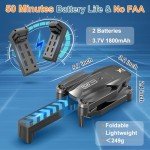 X-shop GPS Drones with Camera for Adults 4K, Brushless Motor FPV RC Quadcopter with Auto Return, Follow Me, Headless Mode, 50 Mins Long Flight, Lightweight and Foldable Drone for Beginner
