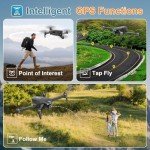 X-shop GPS Drones with Camera for Adults 4K, Brushless Motor FPV RC Quadcopter with Auto Return, Follow Me, Headless Mode, 50 Mins Long Flight, Lightweight and Foldable Drone for Beginner