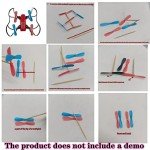 skrnrhrery Propeller Blades,1.8(in) Positive and Negative propellers are Suitable for Quadcopter Aircraft Model Airplane Glider Center Hole 0.04(in) UAV Spare Parts Mini Drone propellers